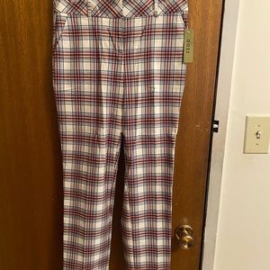 Unique Vintage Plaid Skinny Pants